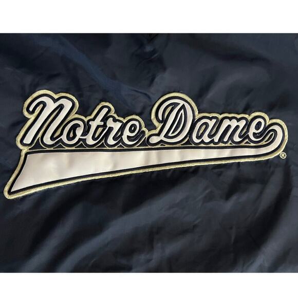 Vintage Notre Dame Steve and Barry's Jacket Men’s L Pullover V Neck Windbreaker - Picture 7 of 8